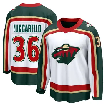 Men's Mats Zuccarello Minnesota Wild ＃36 Breakaway White 25th Anniversary Jersey